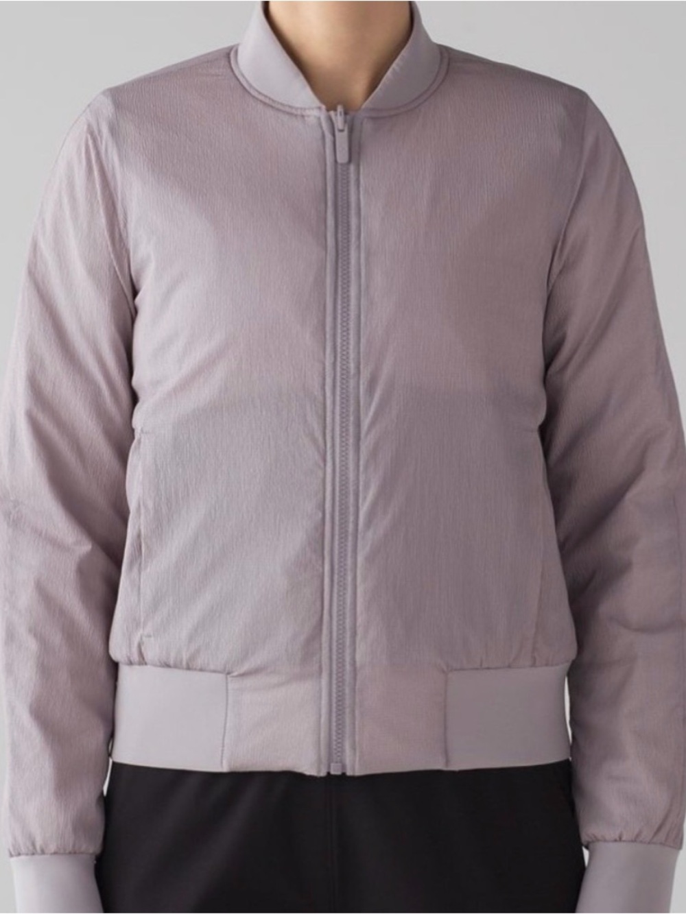 Lululemon Non-Stop Bomber Jacket Reversible Pink and Chrome Size 6